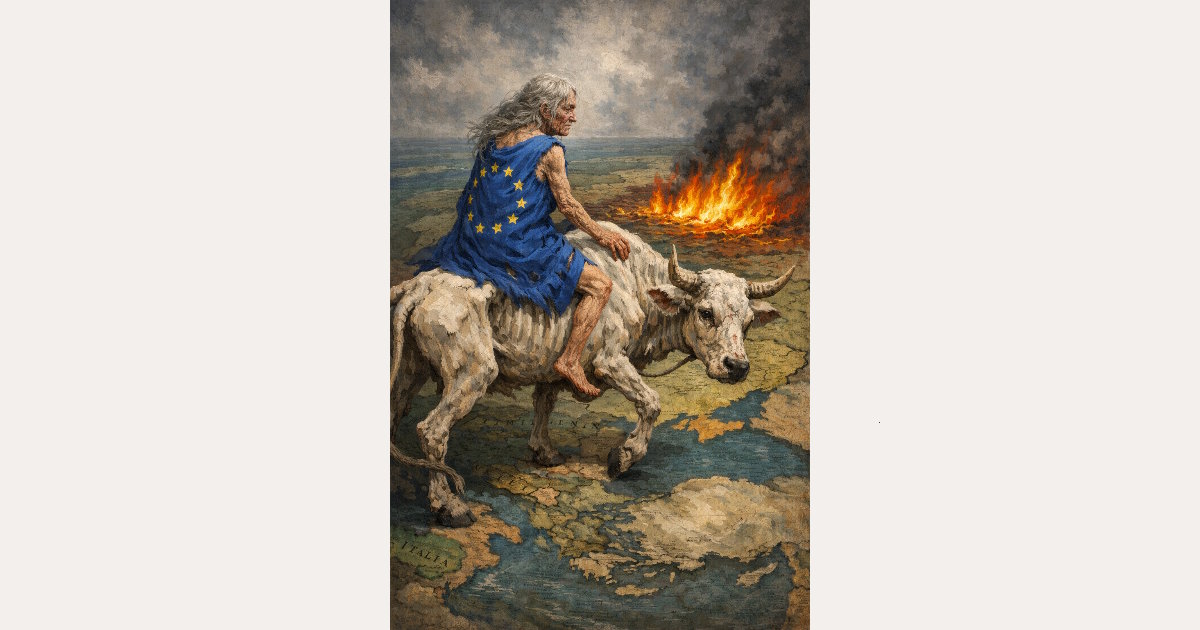 Europa auf dem Stier – und kurz vor dem Sturz
